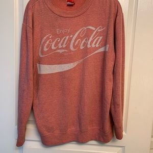Red Vintage Coca Cola Sweatshirt L